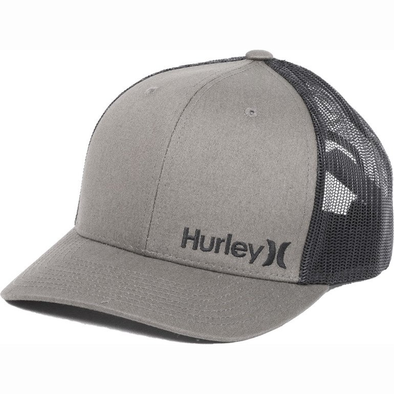 Hurley Corp Staple Trucker Cap - Cool Grey