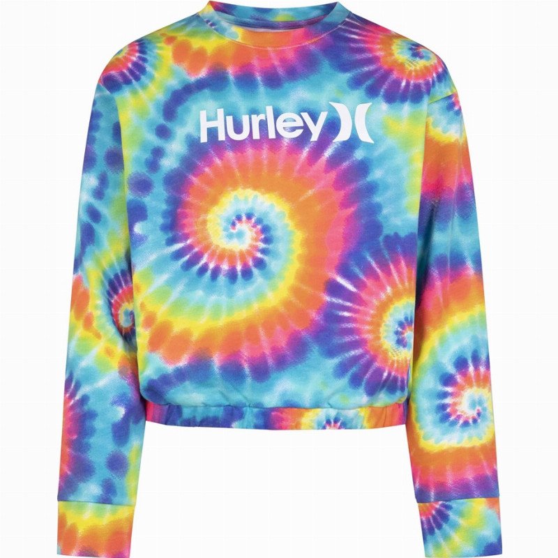 Hurley Girls Tye Dye Sweatshirt - Active Fuchsia