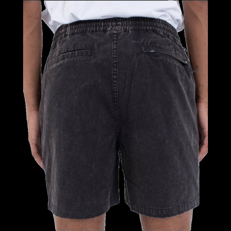 Mineral Wash Volley Shorts in Black