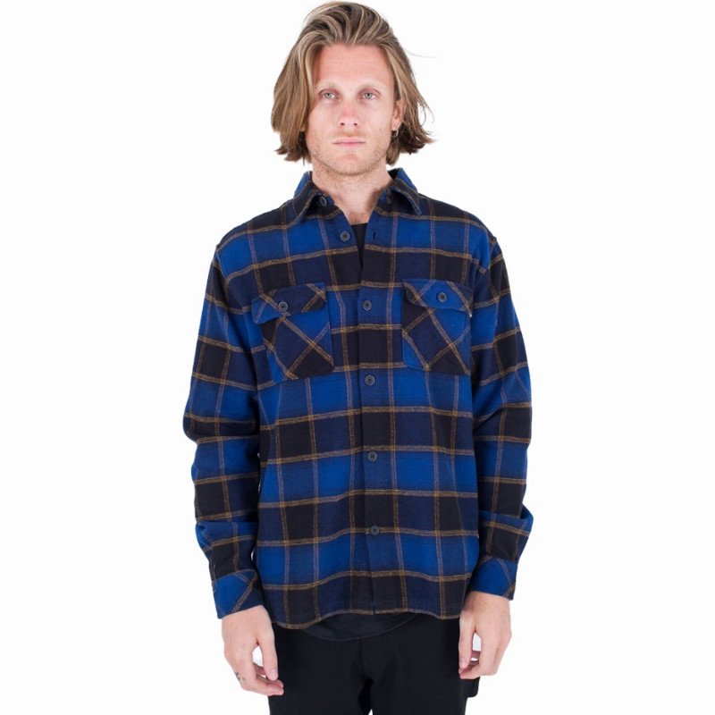 Hurley Santa Cruz Shoreline Flannel Shirt - Blue Void