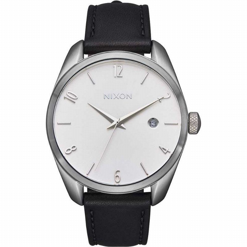 Nixon A1343-625-00 Thalia Leather White Dial Black Leather Watch