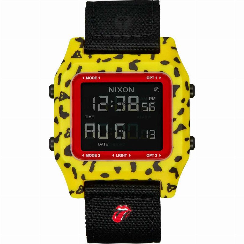 Nixon A1358-887-00 Rolling Stones Staple Yellow Case Watch