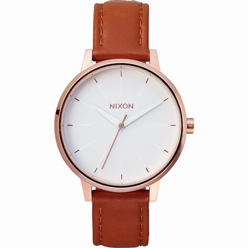 KENSINGTON LEATHER WATCH - ROSE GOLD & WHITE