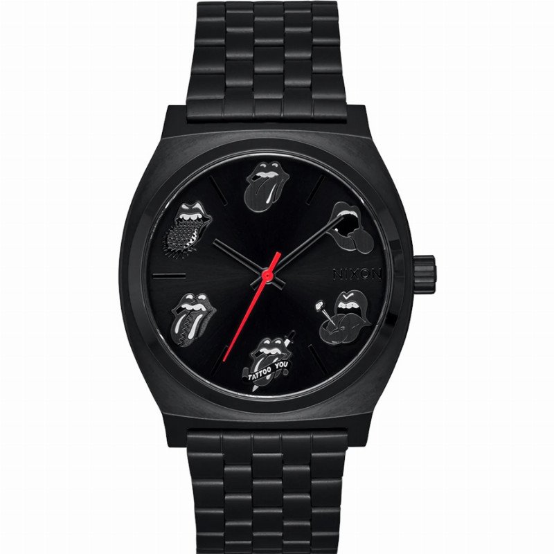 ROLLING STONES TIME TELLER WATCH - ALL BLACK