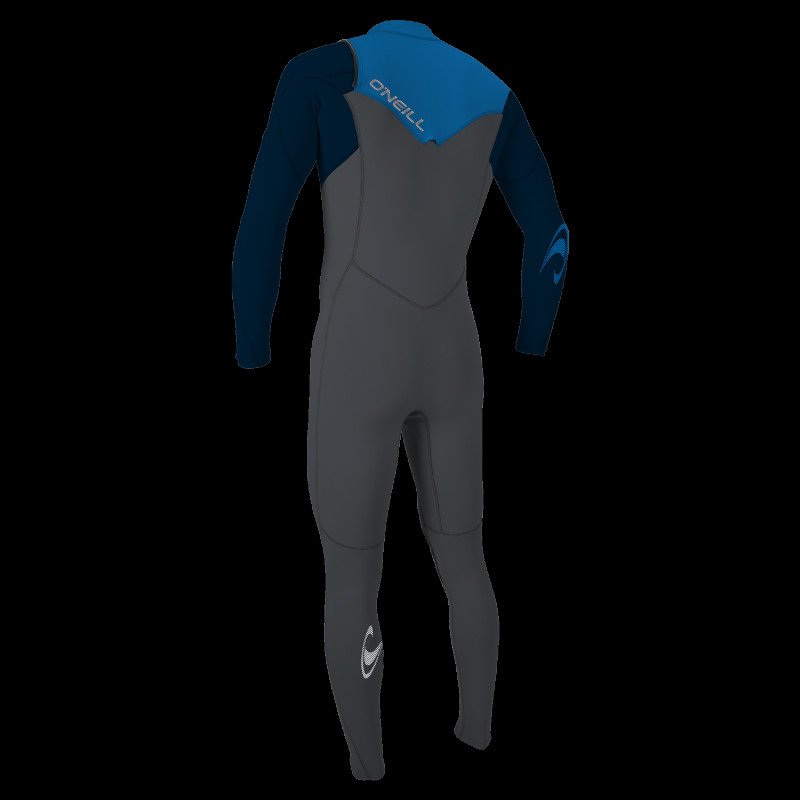 BOYS HAMMER 3/2MM CHEST ZIP WETSUIT IN GRAPHITE, ABYSS & OCEAN