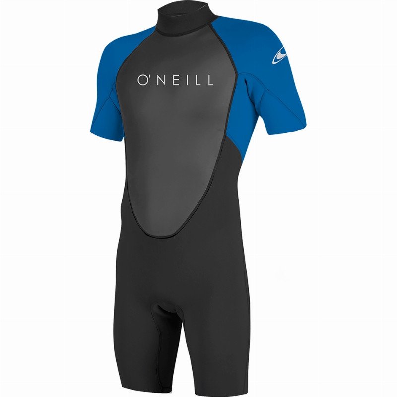 O'Neill Boys Reactor-2 2mm Back Zip Shorty Wetsuit - Black & Ocean