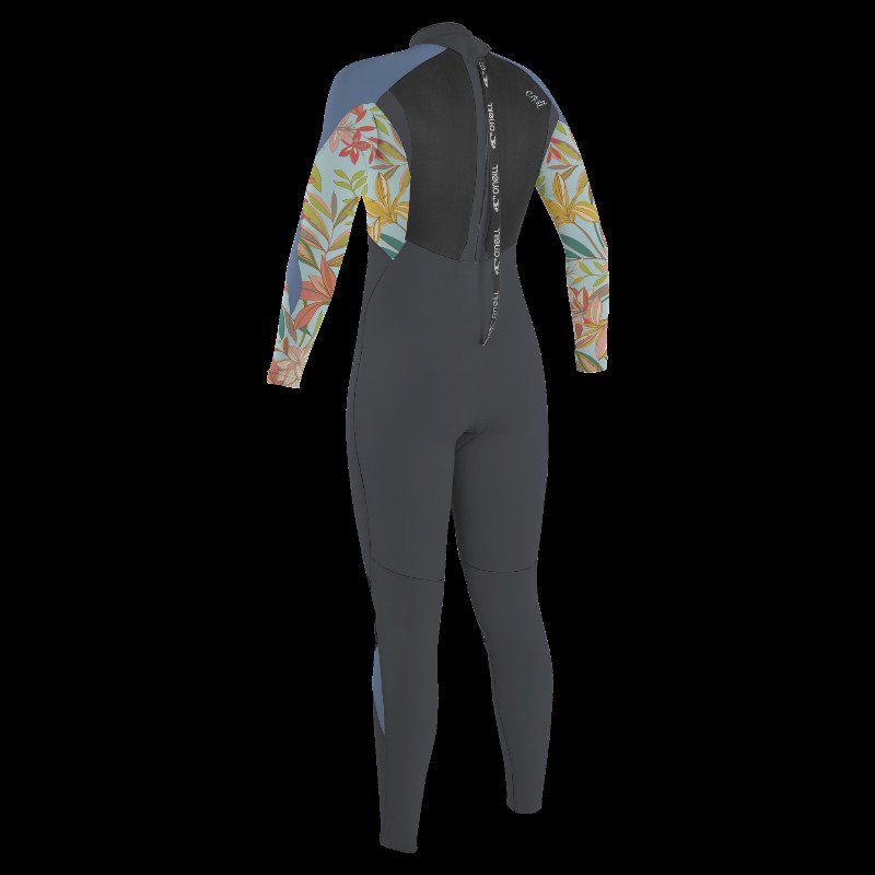 Girls Epic 3/2mm Back Zip Wetsuit in Graphite, Dahlia & Infinity
