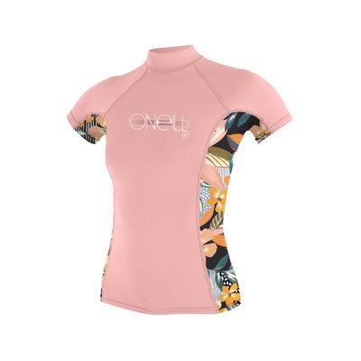 O'Neill Girls Premium Skins Turtleneck Rash Vest - Peony & Demi Floral
