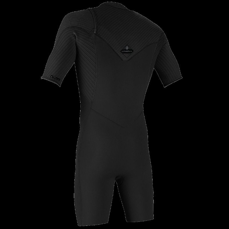 Hyperfreak 2mm Chest Zip Shorty Wetsuit in Black & Black