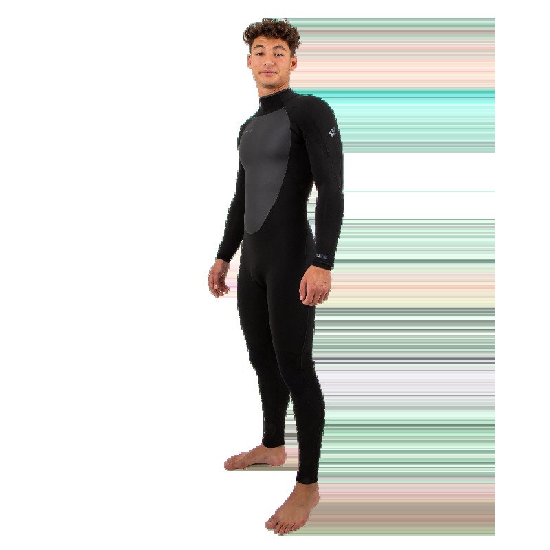 Mens Epic 4/3mm Back Zip Wetsuit in Black