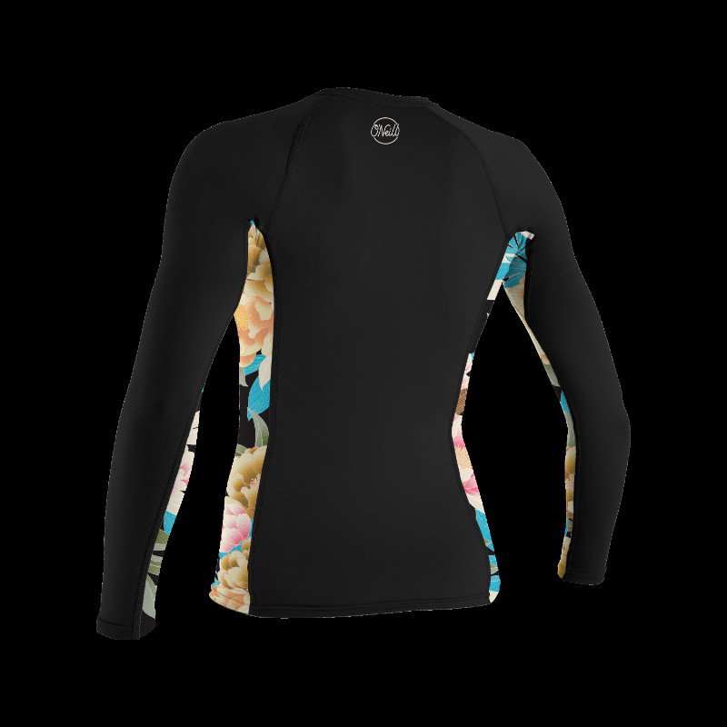 Side Print Long Sleeve Rash Vest in Black & Mikah Floral