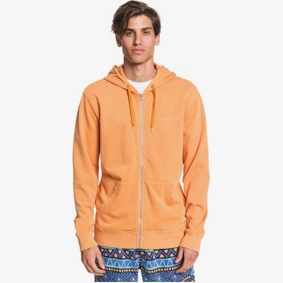 Acid Sun - Zip-Up Hoodie for Men - Orange - Quiksilver