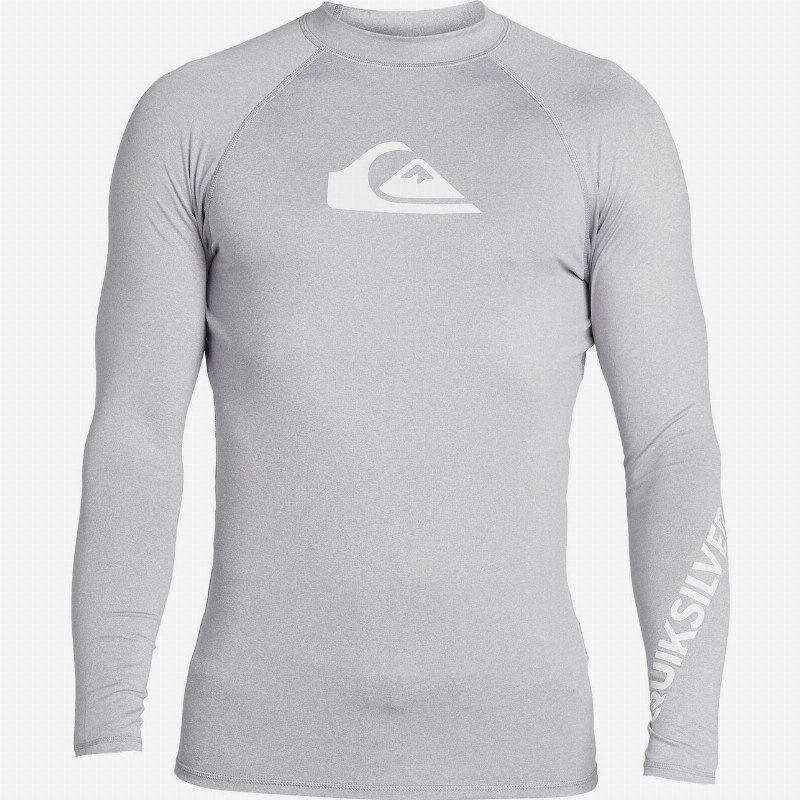 All Time - Long Sleeve UPF 50 Rash Vest for Men - Grey - Quiksilver