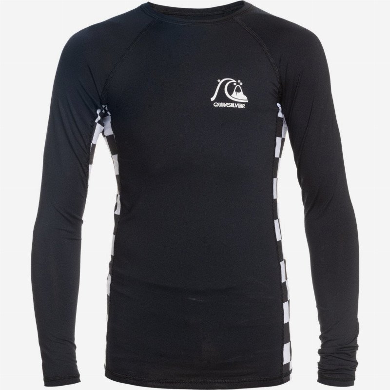 Arch This - Long Sleeve UPF 50 Rash Vest for Boys 8-16 - Black - Quiksilver