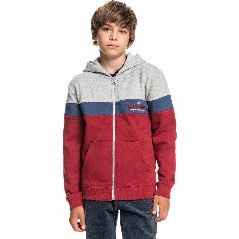 Beach To School - Zip-Up Hoodie for Boys - Red - Quiksilver