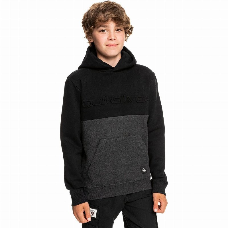 Boy's Emboss Hooded Sweatshirt