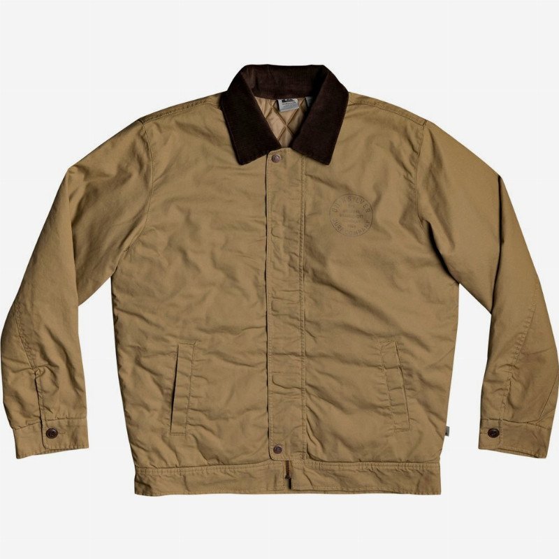 Canvas Cord - Workwear Cord Collar Jacket for Men - Brown - Quiksilver