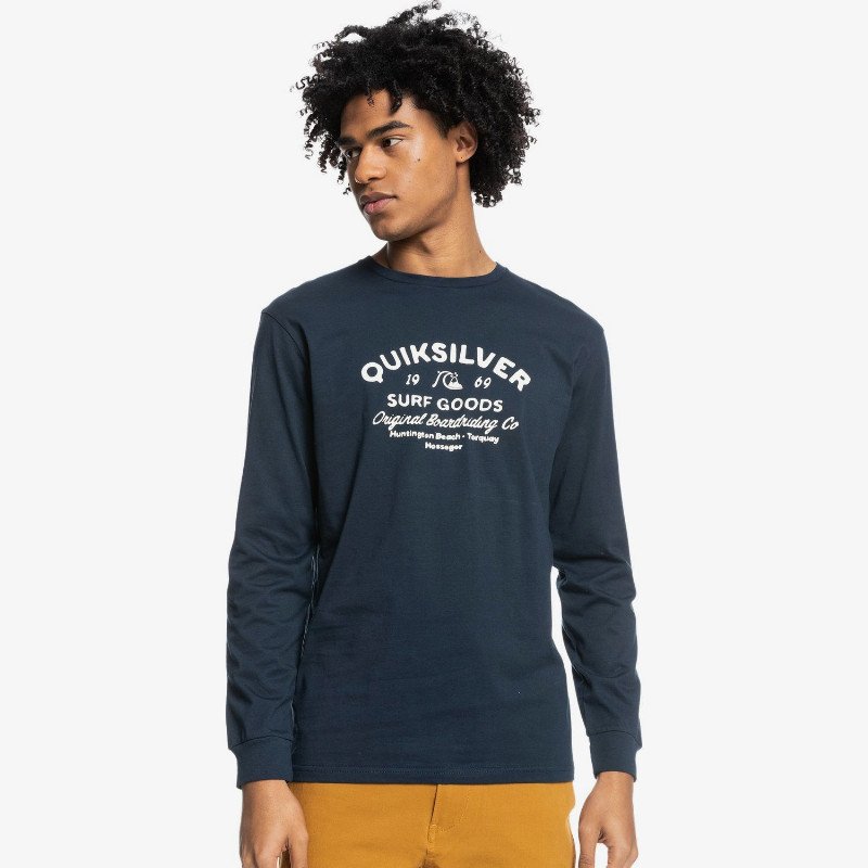 Closed Tion - Long Sleeve T-Shirt for Men - Blue - Quiksilver