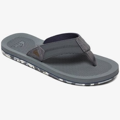 Coastal Oasis - Leather Sandals for Men - Grey - Quiksilver