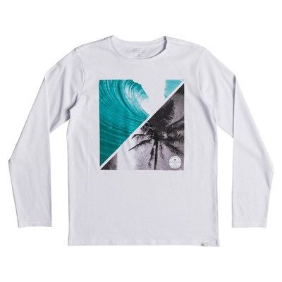 COLOURFUL NIGHT - LONG SLEEVE T-SHIRT FOR BOYS 8-16 WHITE