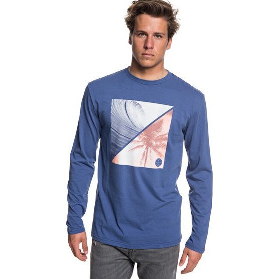 COLOURFUL NIGHT - LONG SLEEVE T-SHIRT FOR MEN BLUE