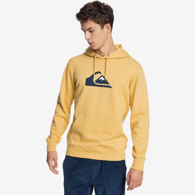 Comp Logo - Organic Hoodie for Men - Yellow - Quiksilver