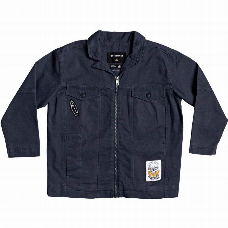 Curio Shizu - Drop Shoulder Zip-Up Jacket - Boys 2-7 - 6 - Blue