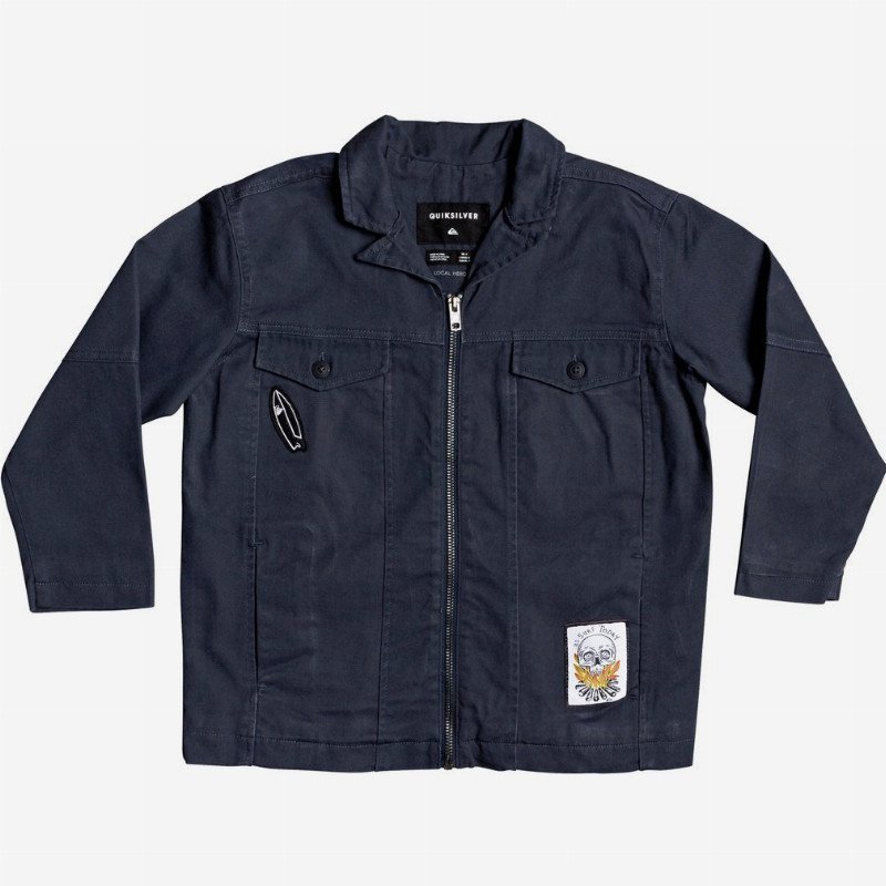 Curio Shizu - Drop Shoulder Zip-Up Jacket for Boys 2-7 - Blue - Quiksilver
