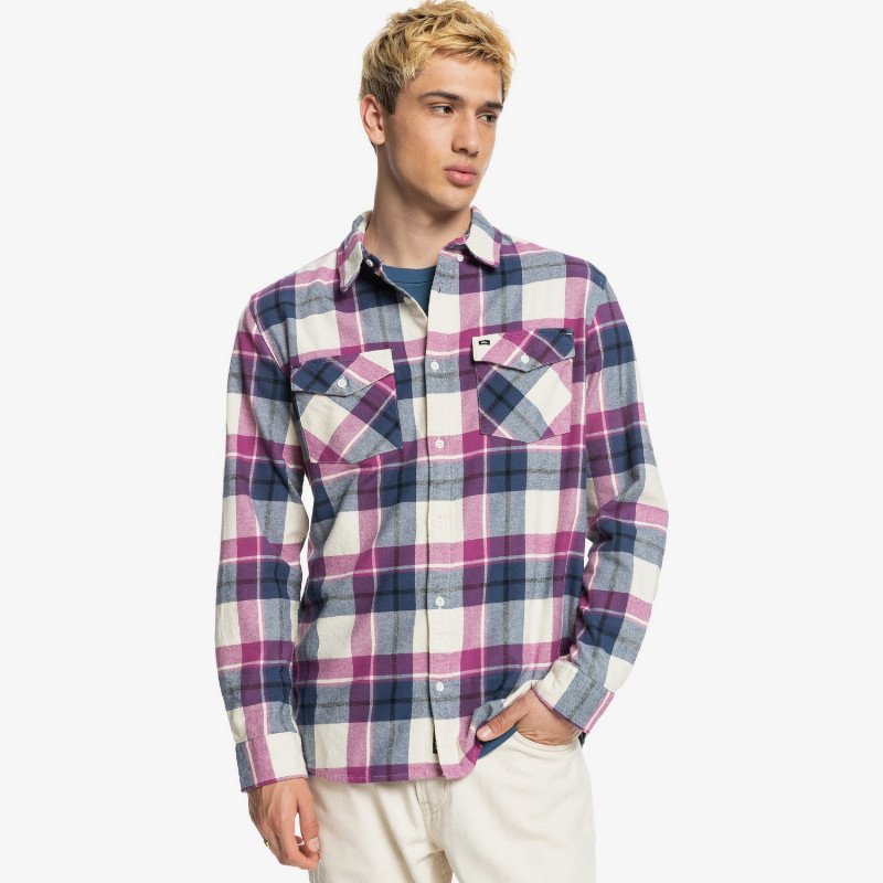 Draymen - Long Sleeve Shirt for Men - Pink - Quiksilver