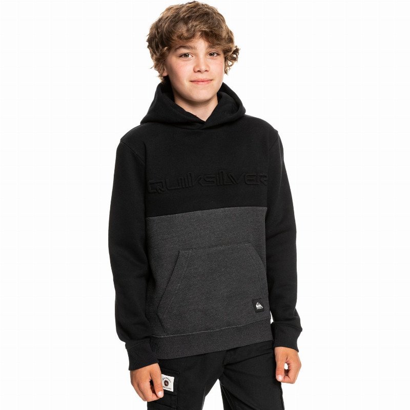 Emboss - Hoodie for Boys - Black - Quiksilver