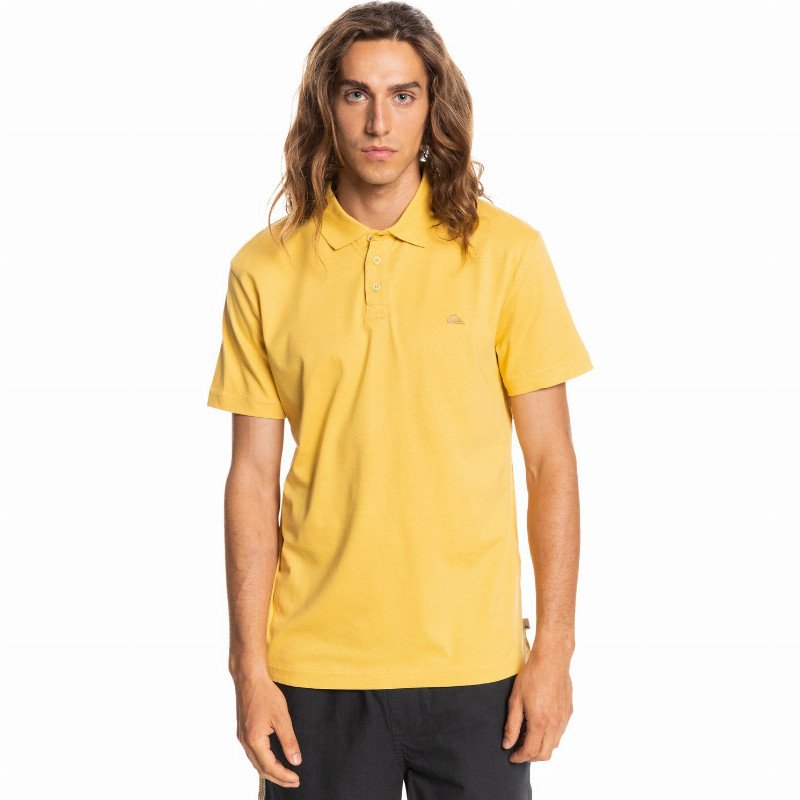 Essentials - Organic Short Sleeve Polo Shirt for Men - Yellow - Quiksilver
