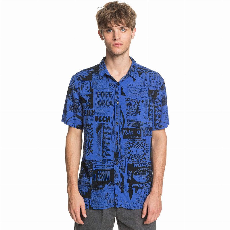 Fluid Geo - Short Sleeve Shirt for Men