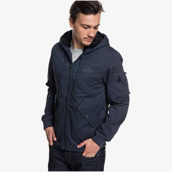 Hana Go - Water Resistant Hooded Jacket - Blue - Quiksilver