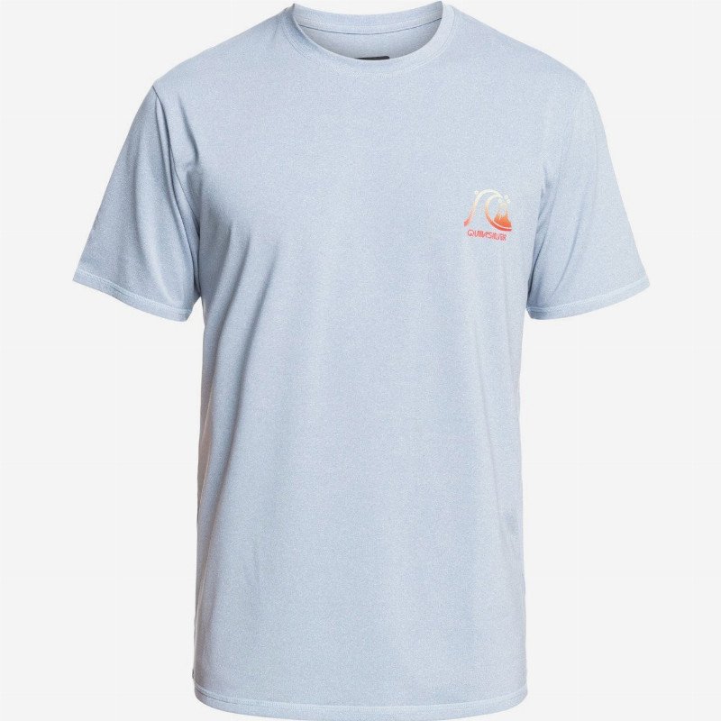 Heritage Heather - Short Sleeve UPF 50 Surf T-Shirt for Men - Blue - Quiksilver