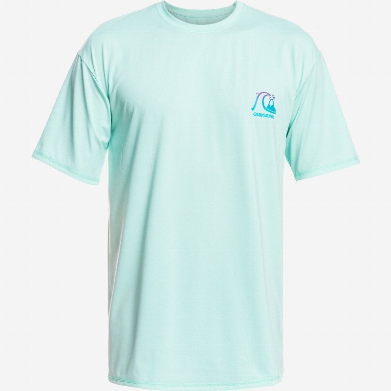 Heritage Heather - Short Sleeve UPF 50 Surf T-Shirt for Men - Blue - Quiksilver