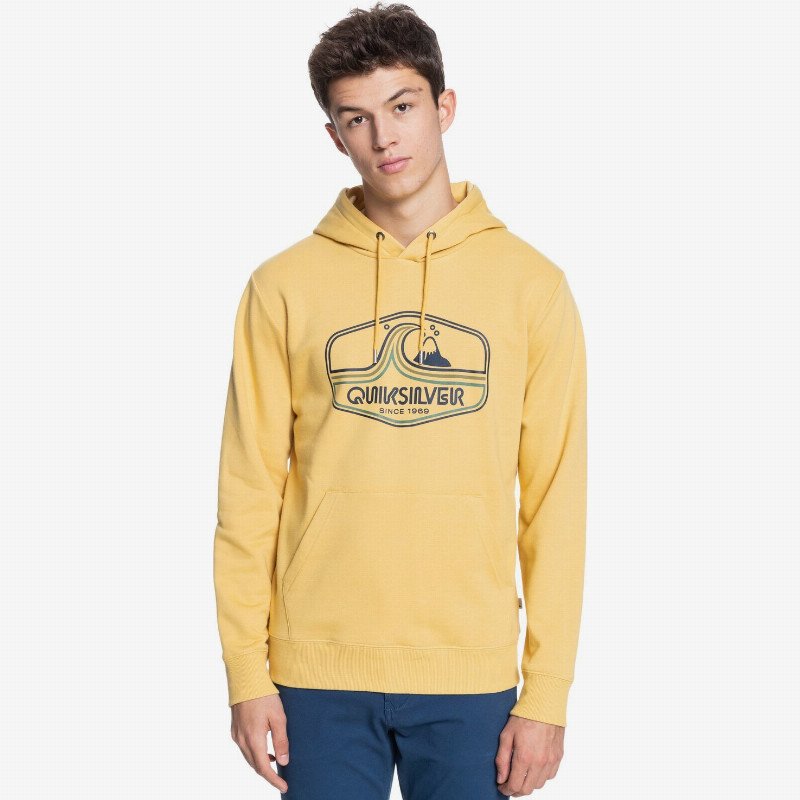 Highway Vagabond - Organic Hoodie for Men - Yellow - Quiksilver