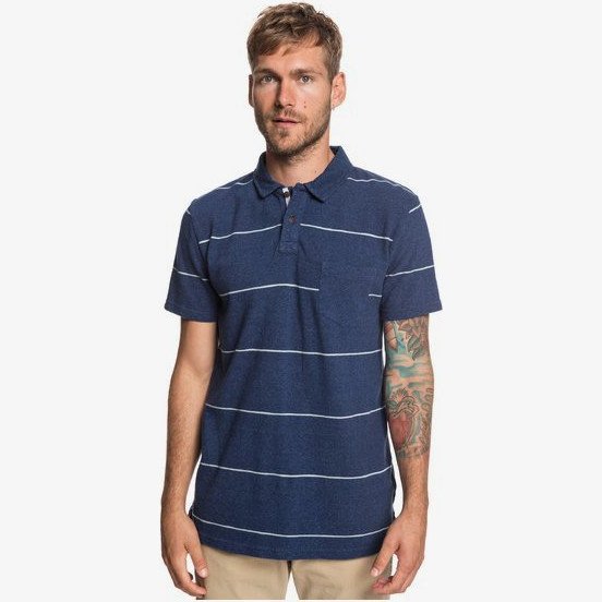 IRON IN THE SOUL - SHORT SLEEVE POLO SHIRT FOR MEN BLUE