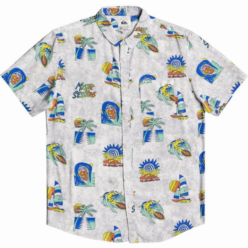 Island Pulse - Short Sleeve Shirt for Men - White - Quiksilver