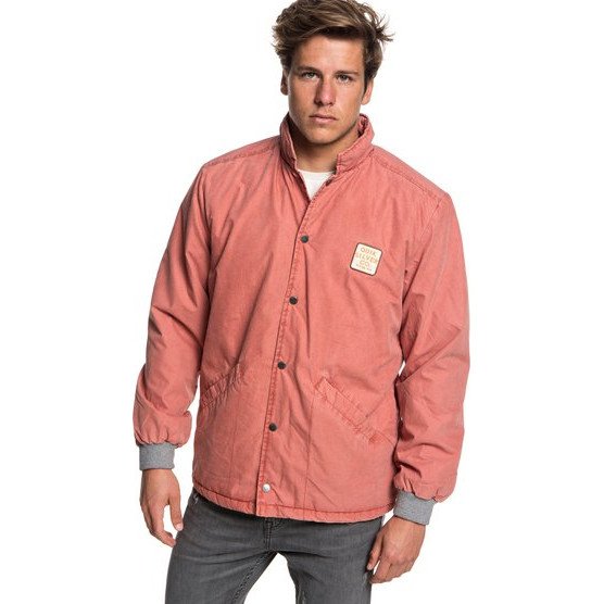 KAIMON - SHERPA LINED COACHES JACKET FOR MEN RED