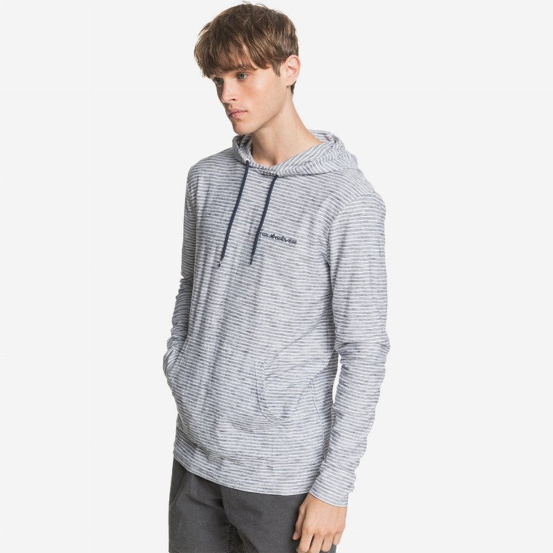 Kentin - Long Sleeve Hooded Top for Men - White - Quiksilver