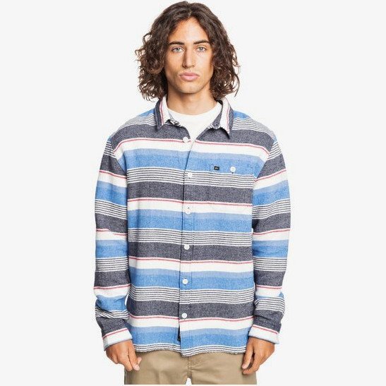 LINEUP DISTRACTION - LONG SLEEVE SHIRT FOR MEN BLUE