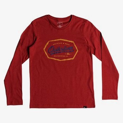 LIVING ON THE EDGE - LONG SLEEVE T-SHIRT FOR BOYS 8-16 RED