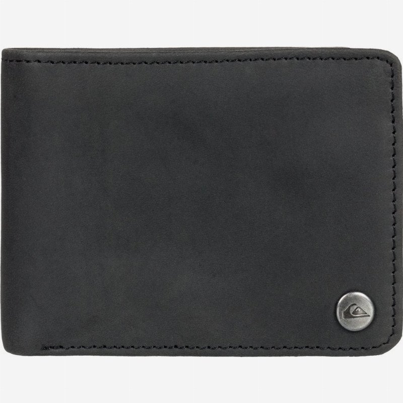 Mac - Tri-Fold Leather Wallet - Black - Quiksilver
