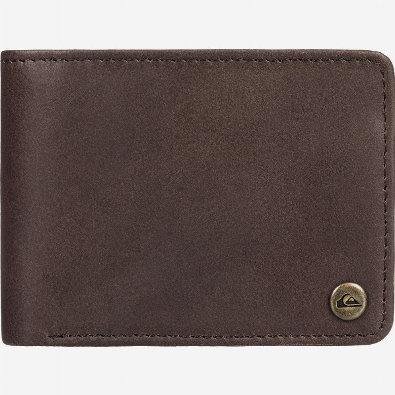 Mac - Tri-Fold Leather Wallet - Brown - Quiksilver