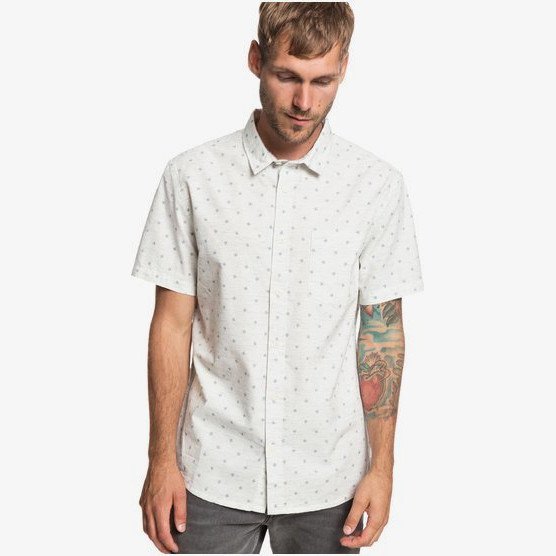 Mini Fins - Short Sleeve Shirt for Men - White - Quiksilver