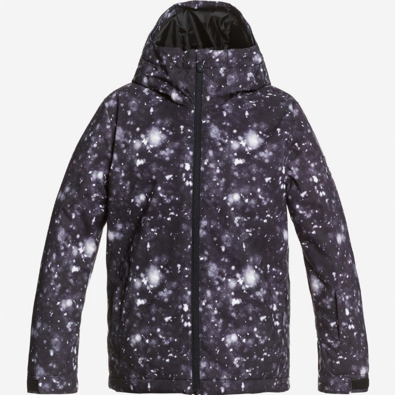 Mission Printed - Snow Jacket for Boys 8-16 - Black - Quiksilver