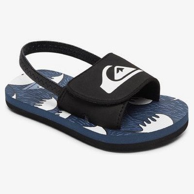 Molokai Layback Slide - Slider Sandals for Toddlers - Black - Quiksilver