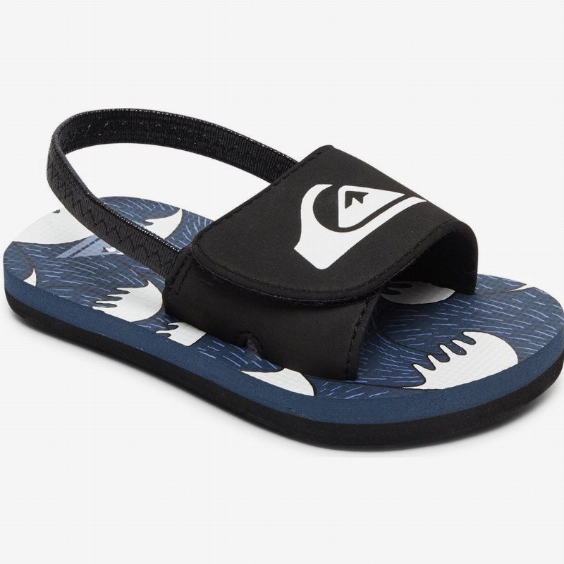 Molokai Layback Slide - Slider Sandals for Toddlers - Black - Quiksilver