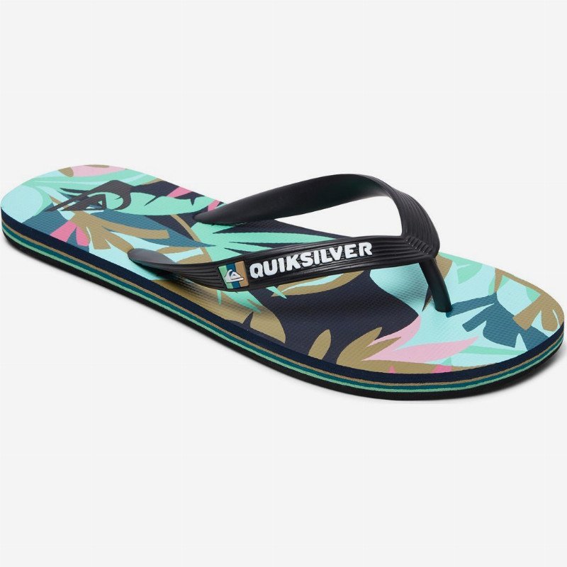 Molokai Tropical Flow - Flip-Flops for Men - Black - Quiksilver