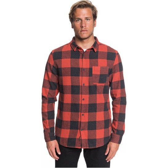 MOTHERFLY FLANNEL - LONG SLEEVE SHIRT FOR MEN RED